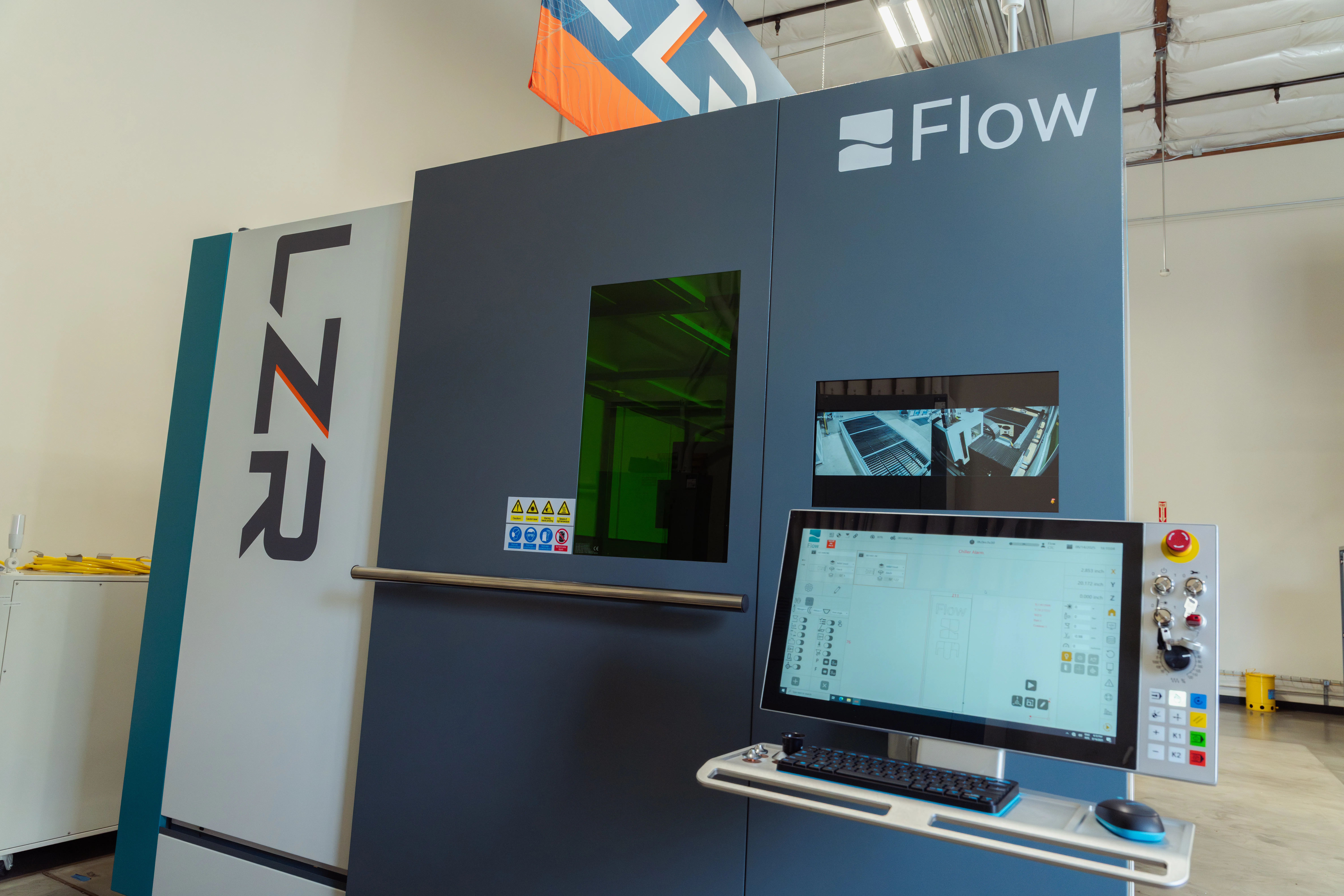 Close-up of the LZR fiber laser 